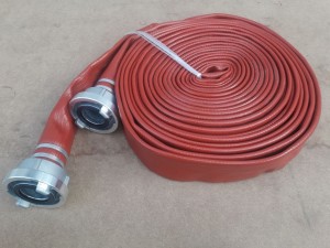 Wąż strażacki wylotowy obustronnie gumowany z okuciami STORZ 15bar 2" 15m