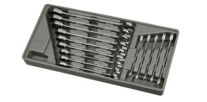 JETECH zestaw kluczy płasko oczkowych z grzechotką 14 elementów