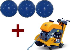 Przecinarka drogowa jezdna NTC RZ202 520mm cięcie 20cm + trzy tarcze do betonu